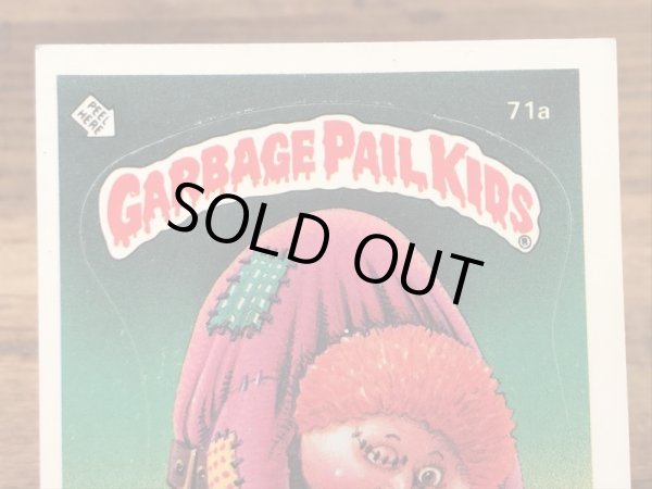 トップス社製のガーベッジペイルキッズの80年代ビンテージステッカーカード