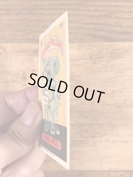 トップス社製のガーベッジペイルキッズの80年代ビンテージステッカーカード