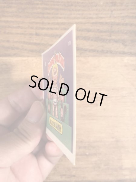 トップス社製のガーベッジペイルキッズの80年代ビンテージステッカーカード