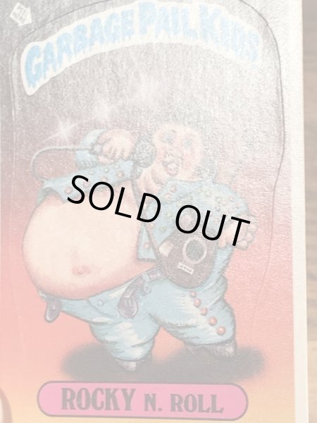 トップス社製のガーベッジペイルキッズの80年代ビンテージステッカーカード