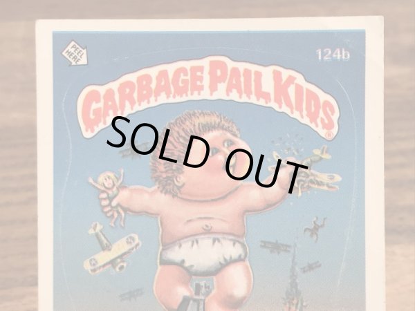 トップス社製のガーベッジペイルキッズの80年代ビンテージステッカーカード