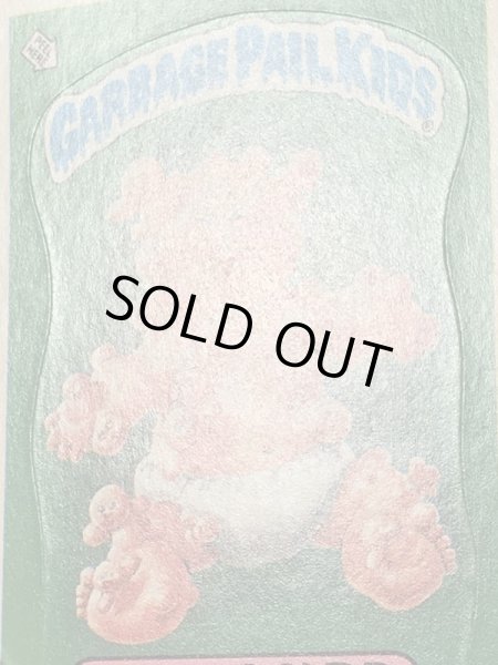 トップス社製のガーベッジペイルキッズの80年代ビンテージステッカーカード