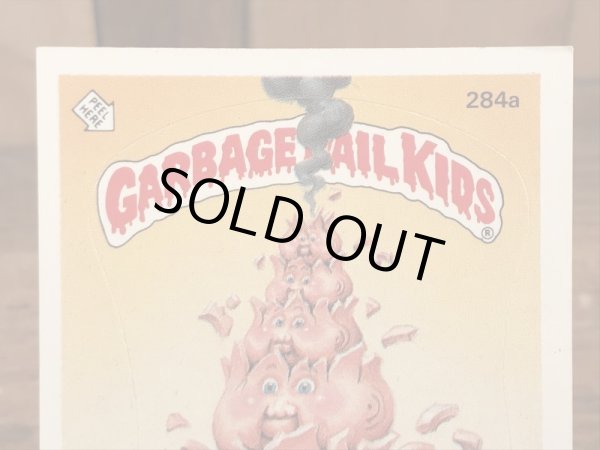 トップス社製のガーベッジペイルキッズの80年代ビンテージステッカーカード