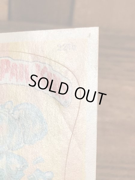 トップス社製のガーベッジペイルキッズの80年代ビンテージステッカーカード