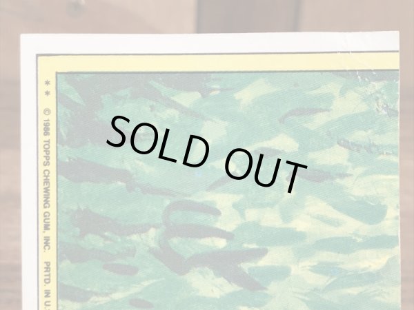 トップス社製のガーベッジペイルキッズの80年代ビンテージステッカーカード