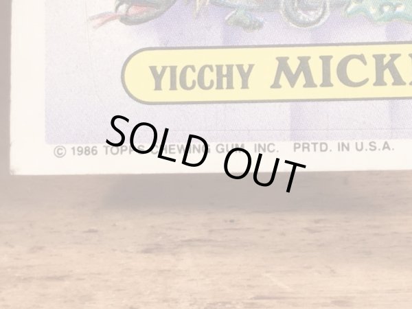 トップス社製のガーベッジペイルキッズの80年代ビンテージステッカーカード