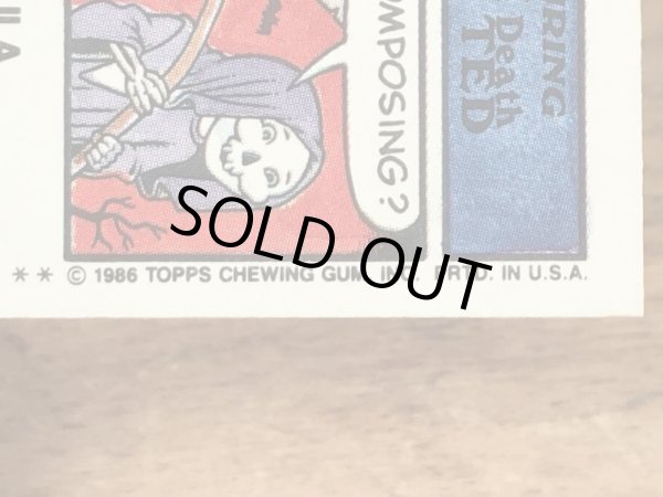 トップス社製のガーベッジペイルキッズの80年代ビンテージステッカーカード