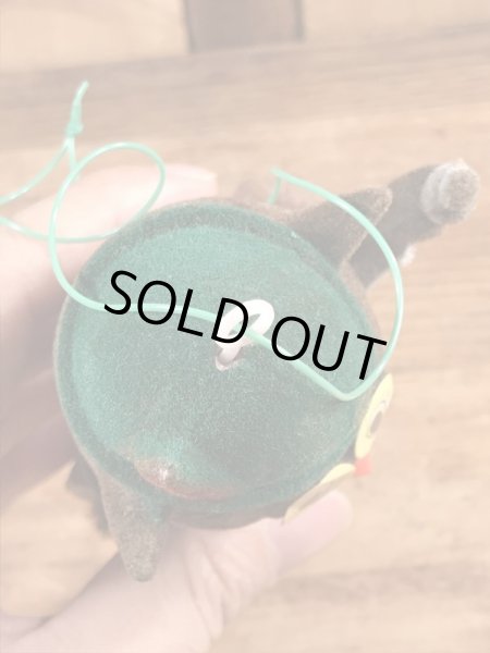 企業キャラクターのウッジーオウルの70年代ビンテージオーナメントドール