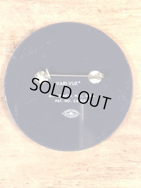 ウッジーオウル　ヴィンテージ　缶バッジ　アドバタイジングキャラクター　レンチキュラー