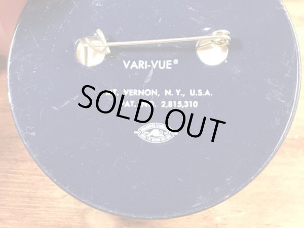 ウッジーオウル　ヴィンテージ　缶バッジ　アドバタイジングキャラクター　レンチキュラー