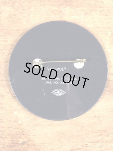 アドバタイジングキャラクターのWoodsy Owlの60〜70’sヴィンテージレンチキュラー缶バッチ