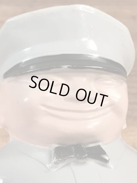 企業キャラクターのTV Joeファットマンの50〜60年代ビンテージ貯金箱フィギュア