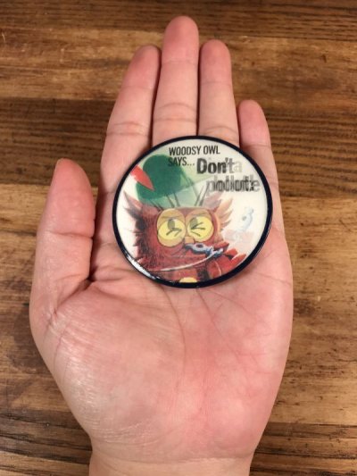 画像3: Woodsy Owl “Says Give A Hoot! Don't Pollute!” Lenticular Badge　ウッジーオウル　ビンテージ　バッジ　レンチキュラー　60〜70年代