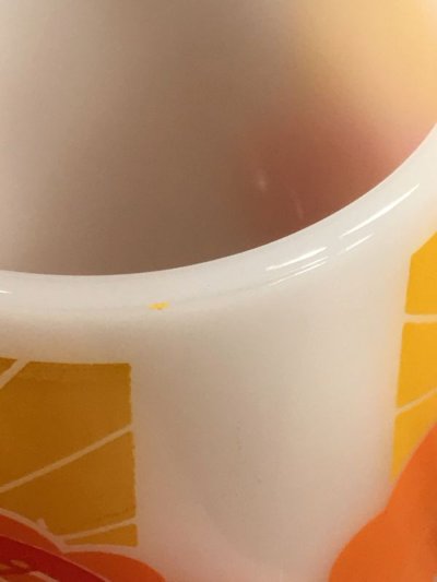 画像2: Glasbake “Carl's Jr.” Milk Glass Mug　カールスジュニア　ビンテージ　マグカップ　グラスベイク　70年代