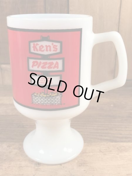 Federal社製のKen's Pizzaの70年代ビンテージフッテッドマグ