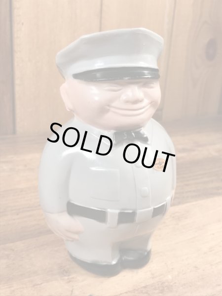 企業キャラクターのTV Joeファットマンの50〜60年代ビンテージ貯金箱フィギュア