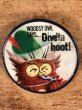 アドバタイジングキャラクターのWoodsy Owlの60〜70’sヴィンテージレンチキュラー缶バッチ