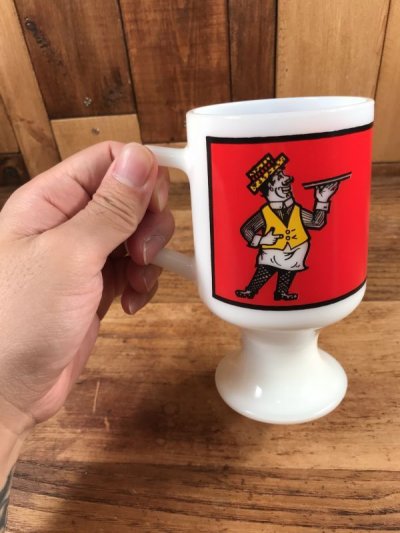 画像3: Federal “Ken's Pizza” Milk Glass Footed Mug　ケンズピザ　ビンテージ　フッテッドマグ　フェデラル　70年代