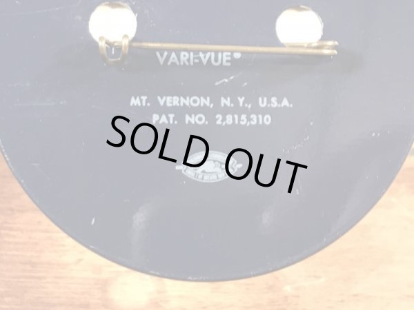 アドバタイジングキャラクターのWoodsy Owlの60〜70’sヴィンテージレンチキュラー缶バッチ