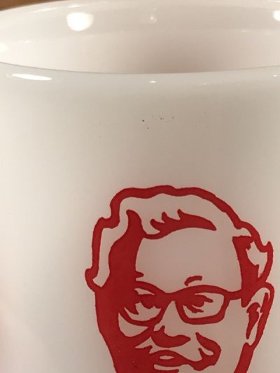 画像2: Federal “Col.Sanders” Milk Glass Footed Mug　カーネルサンダース　ビンテージ　フッテッドマグ　フェデラル　80年代