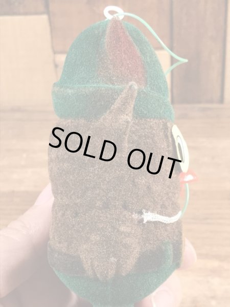 企業キャラクターのウッジーオウルの70年代ビンテージオーナメントドール