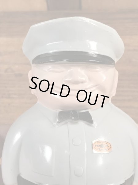 企業キャラクターのTV Joeファットマンの50〜60年代ビンテージ貯金箱フィギュア