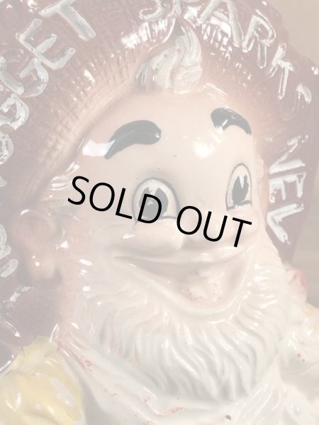 企業キャラクターのナゲットサムの60〜70年代ビンテージ陶器花瓶