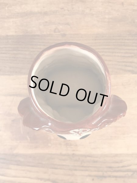 企業キャラクターのナゲットサムの60〜70年代ビンテージ陶器花瓶