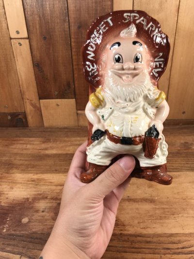 画像3: The Nugget Sparks, Nev “Nugget Sam” Ceramic Figural Vase　ナゲットサム　ビンテージ　花瓶　陶器　60〜70年代