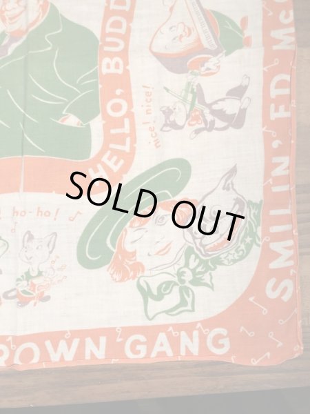 アドバタイジングキャラクターのBuster Brownの40〜50’sヴィンテージスカーフ