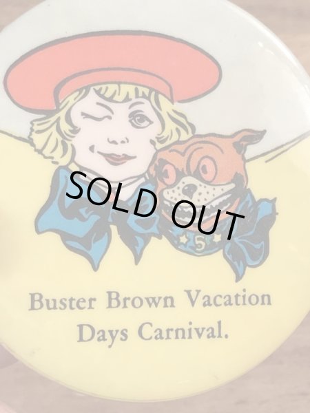 企業キャラクターのバスターブラウンの40年代ビンテージ手鏡