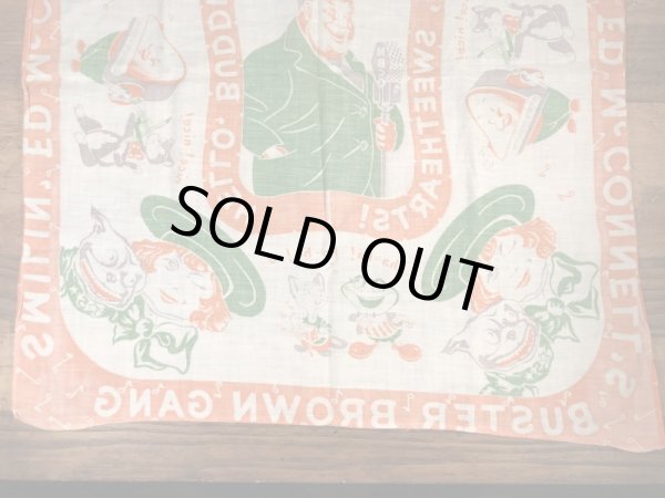 企業キャラクターのバスターブラウンの40〜50年代ビンテージバンダナ