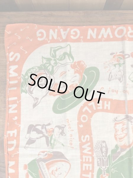 企業キャラクターのバスターブラウンの40〜50年代ビンテージバンダナ