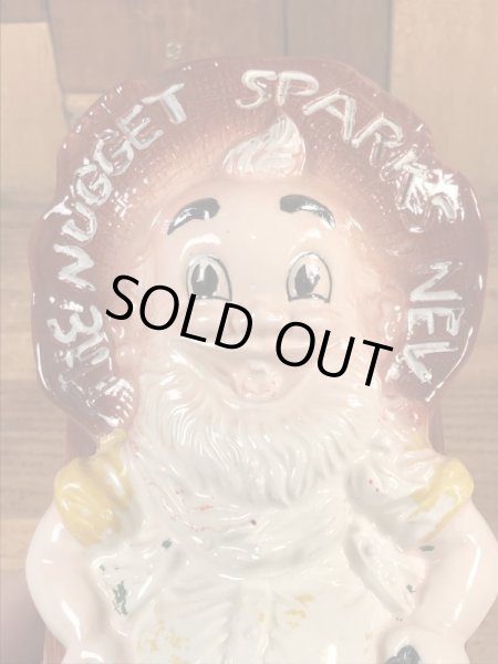 企業キャラクターのナゲットサムの60〜70年代ビンテージ陶器花瓶