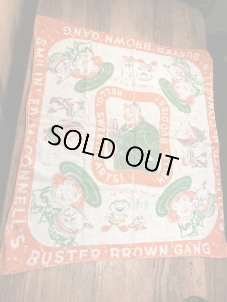 企業キャラクターのバスターブラウンの40〜50年代ビンテージバンダナ