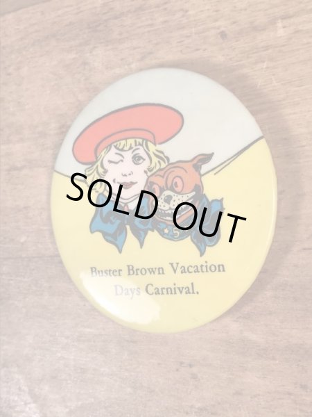 アドバタイジングキャラクターのバスターブラウンの40’sヴィンテージハンドミラー