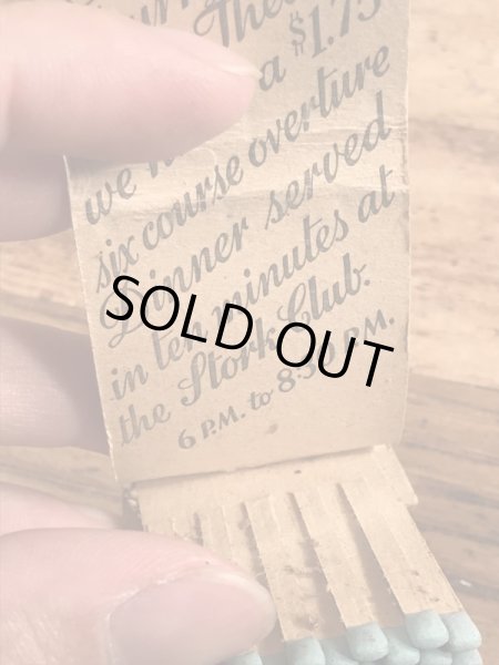 アドバタイジングキャラクターのStork Clubの40〜50’sヴィンテージマッチブック