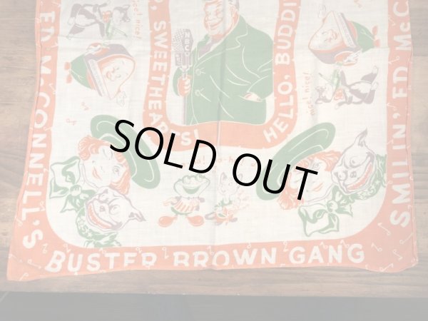 アドバタイジングキャラクターのBuster Brownの40〜50’sヴィンテージスカーフ