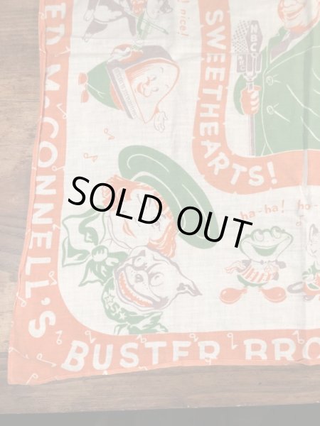 企業キャラクターのバスターブラウンの40〜50年代ビンテージバンダナ