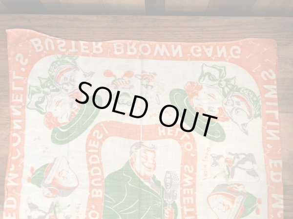 アドバタイジングキャラクターのBuster Brownの40〜50’sヴィンテージスカーフ