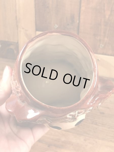 企業キャラクターのナゲットサムの60〜70年代ビンテージ陶器花瓶