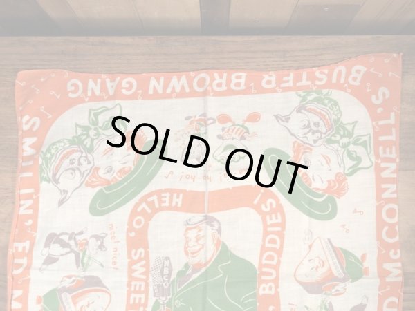 企業キャラクターのバスターブラウンの40〜50年代ビンテージバンダナ