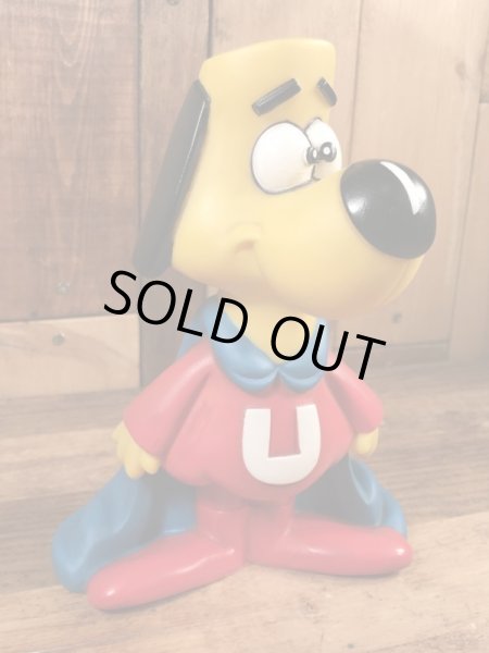 アンダードッグのプラスチック製の90年代ビンテージ貯金箱フィギュア