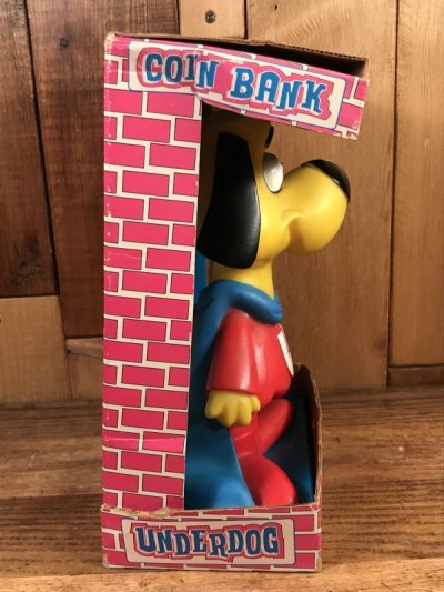 画像1: Cartoon Underdog Coin Bank　アンダードッグ　ビンテージ　コインバンク　ウルトラわんちゃん　90年代