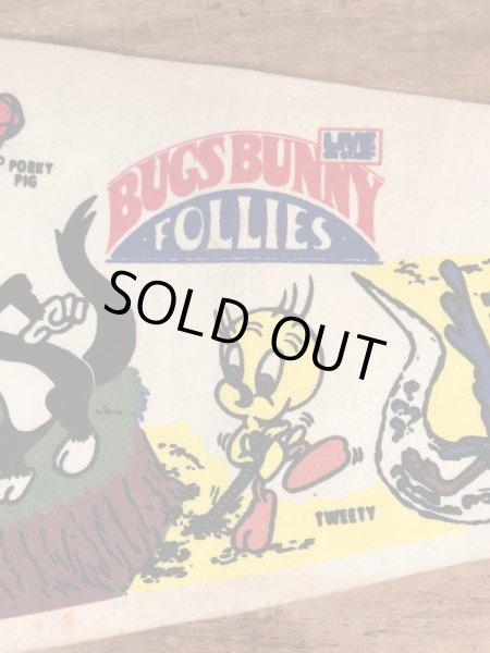 ワーナーブラザーズのルーニーテューンズの70年代ビンテージペナント