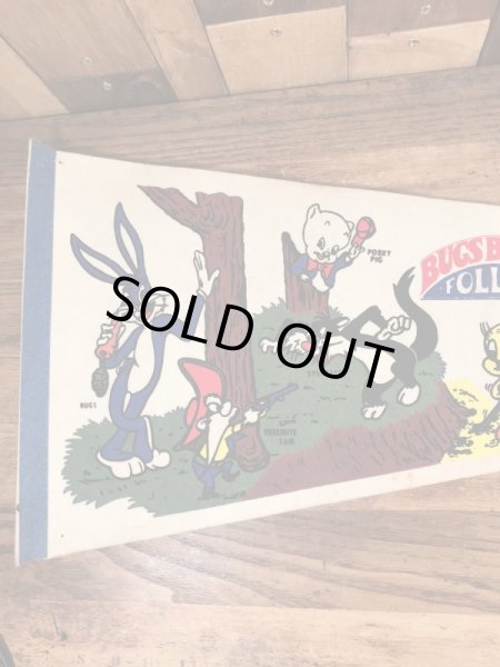 ワーナーブラザーズのルーニーテューンズの70年代ビンテージペナント