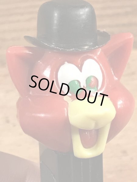 アニマルシリーズのCat with Derbyの50~60’sヴィンテージ足無しPezディスペンサー