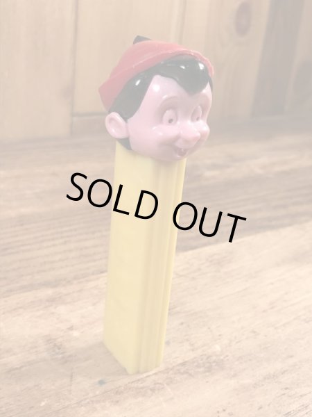 ディズニーキャラクターのピノキオの60〜70年代ビンテージ足無しペッツ