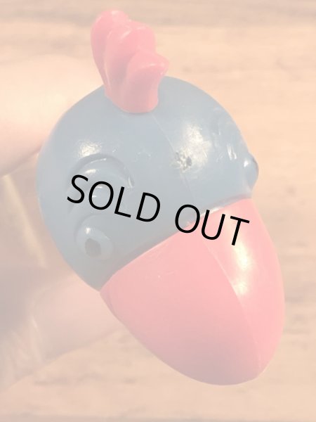 動物シリーズのオウムの70年代ビンテージ足無しペッツ