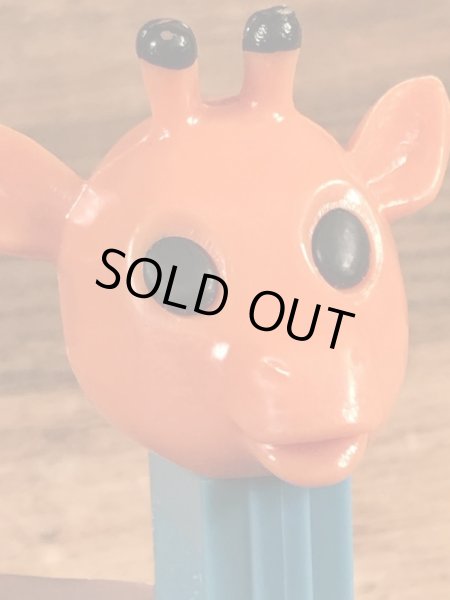 アニマルシリーズのGiraffeの60〜70’sヴィンテージ足無しPezディスペンサー